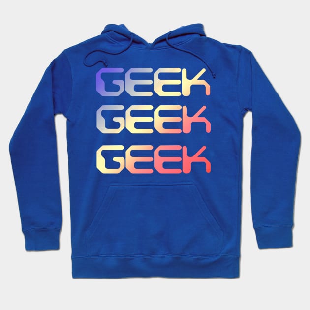 Retro Colorful Geek Hoodie by Scar